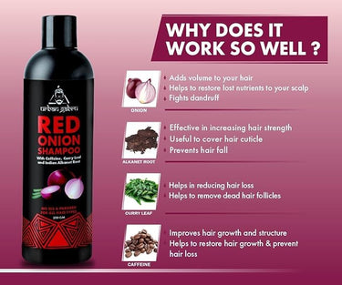 Urbangabru Hair Comb Aqua Wax (260 ML) & Natural Red Onion Shampoo (200 GM) - Mens Grooming Combo Kit